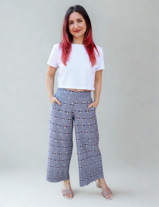 Heritage Ikat Organic Cotton Crop Pants